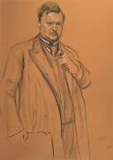Portrait of the Composer Alekandr Konstantinovich Glazunov (Valentin Serov) - Muzeo.com