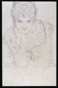 Portrait with Right Hand on Chin (Gustav Klimt) - Muzeo.com