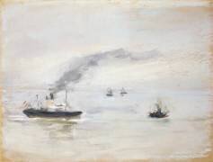 Rainy day atmosphere near the Elbe (Max Liebermann) - Muzeo.com