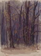Rome, villa Medicis : taillis à l'automne (Ernest Hébert) - Muzeo.com