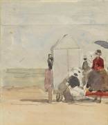Scène de plage (Eugène Boudin) - Muzeo.com