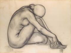 Seated nude woman in profile on the right (Aristide Maillol) - Muzeo.com
