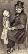 Sitting Man with Little Girl (Vincent van Gogh) - Muzeo.com