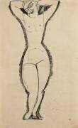Standing Nude with Raised Arms (Amedeo Modigliani) - Muzeo.com