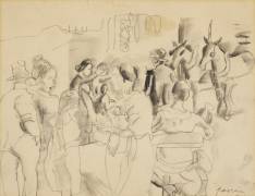 Street Scene (Jules Pascin) - Muzeo.com