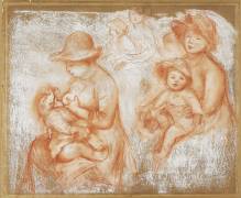 Studies for Mother and Child (Auguste Renoir) - Muzeo.com