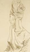 Tête d'une femme, 1949 (Tsuguharu Foujita) - Muzeo.com