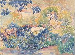 The Artist's Garden at Saint-Clair (Henri-Edmond Cross) - Muzeo.com