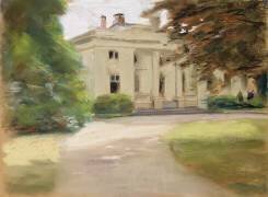 The Godeffroy Country House in Hirschpark von Nienstedten on the Elbe (Max Liebermann) - Muzeo.com