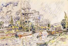 The Port of Landerneau (Paul Signac) - Muzeo.com