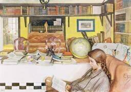 The Reading Room (Carl Larsson) - Muzeo.com