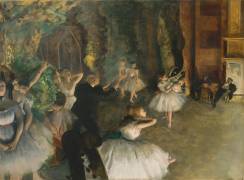 The Rehearsal of the Ballet on Stage (Edgar Degas) - Muzeo.com