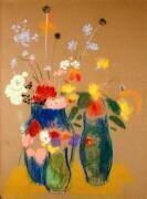Three Vases of Flowers (Odilon Redon) - Muzeo.com