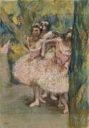 Trois danseuses en jupes saumon (Edgar Degas) - Muzeo.com