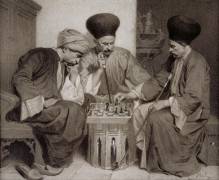 Trois Turcs jouant aux échecs (Alexandre Bida) - Muzeo.com