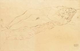Two reclining nudes (Gustav Klimt) - Muzeo.com