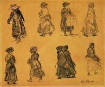 Two Rows of Separate Figures (William James Glackens) - Muzeo.com