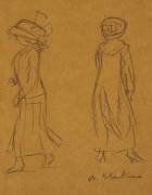 Two Women Walking Away from Each Other (William James Glackens) - Muzeo.com