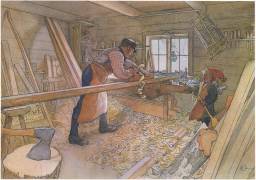 Uncle Johan in the farm workshop (Carl Larsson) - Muzeo.com
