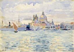 Venise, l'église de la Salute à l'entrée du Grand Canal (Henri-Edmond Cross) - Muzeo.com