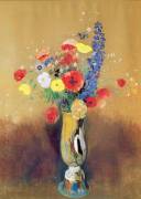 Wild Flowers in a Long-necked Vase (Odilon Redon) - Muzeo.com