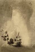 Woman in profile with a Laurel Wreath (Odilon Redon) - Muzeo.com