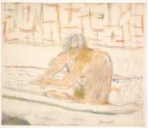 Woman Seated in Her Bath (Pierre Bonnard) - Muzeo.com