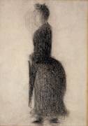 Woman with a Parasol (Georges Seurat) - Muzeo.com