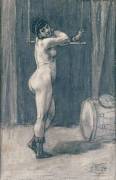 Woman with a trapeze (Félicien Rops) - Muzeo.com