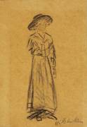 Woman with Broad-Brimmed Hat (William James Glackens) - Muzeo.com