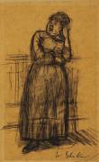 Woman with Hand in Hair (William James Glackens) - Muzeo.com