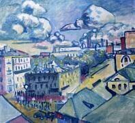 Zubovskij Square in Moscow seen from the window (Wassily Kandinsky) - Muzeo.com