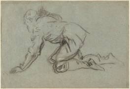 A Kneeling Man Holding a Staff (Tintoretto) - Muzeo.com