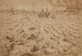A storm on the River Schelde with a view of Antwerp (Pieter Brueghel the Elder) - Muzeo.com