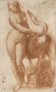 Léda nue et debout, caressée par le cygne (Leonardo da Vinci) - Muzeo.com