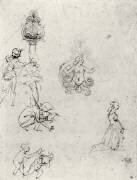 Studies of Figues and Decorations (Leonardo da Vinci) - Muzeo.com