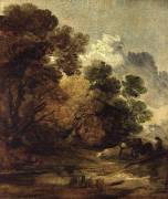 Herdsman driving Cattle toward a Pool (Thomas Gainsborough) - Muzeo.com