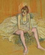 Dancer with Pink Stockings (Henri de Toulouse-Lautrec) - Muzeo.com