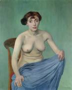 Nude in Blue Fabric (Félix Vallotton) - Muzeo.com