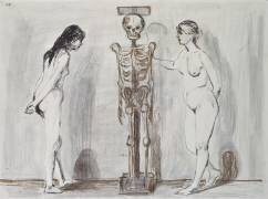 Les deux filles et le squelette (Edvard Munch) - Muzeo.com
