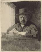 Autoportrait : Rembrandt dessinant ; 1er état (Rembrandt) - Muzeo.com