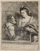 Le Titien et sa maîtresse; 1 er état (Antoine van Dyck) - Muzeo.com