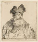 Vieillard à barbe carrée et au bonnet fendu (Rembrandt) - Muzeo.com
