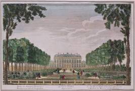 Vue de l'hôtel et des jardins d'Evreux à Paris, appartenant à la marquise de Pompadour (anonyme) - Muzeo.com