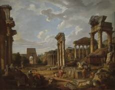 A Capriccio of the Roman Forum (Giovanni Paolo Pannini) - Muzeo.com