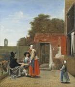 A Dutch Courtyard (Pieter de Hooch) - Muzeo.com