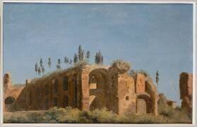 A la villa Farnèse : les ruines (Pierre Henri de Valenciennes) - Muzeo.com