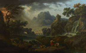 A Mountain Landscape with an Approaching Storm (Joseph Vernet) - Muzeo.com