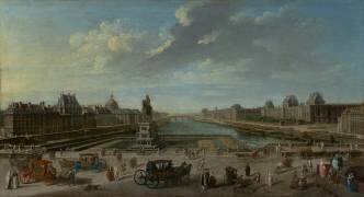 A View of Paris from the Pont Neuf (Jean-Baptiste Nicolas Raguenet) - Muzeo.com