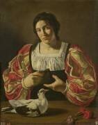 A Woman with Doves (Cecco del Caravaggio) - Muzeo.com